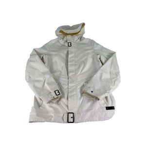 Burton Dryride Women’s Command Jacket Size M Off White Hoodie Snowboard Coat